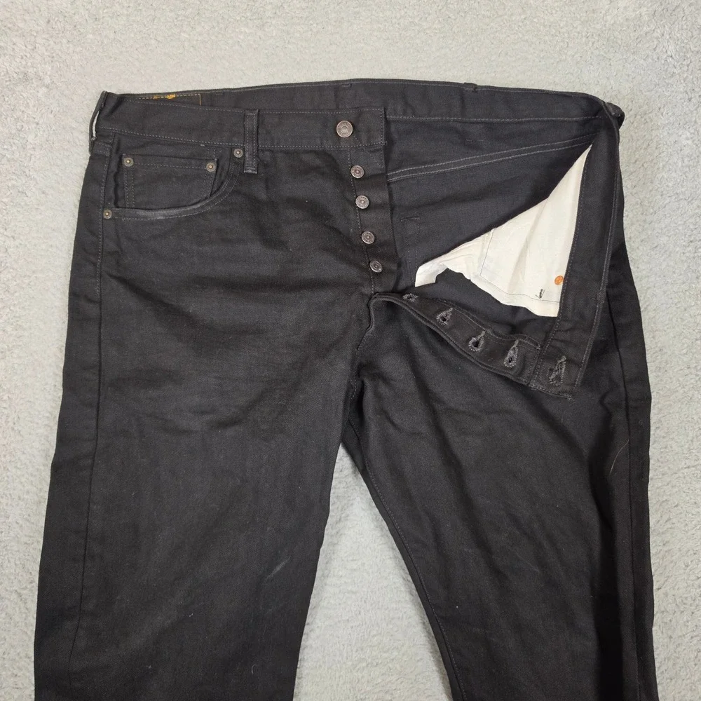 Levi's 501 Jeans Mens 40x32 Original Fit Button Fly Black Straight Cotton